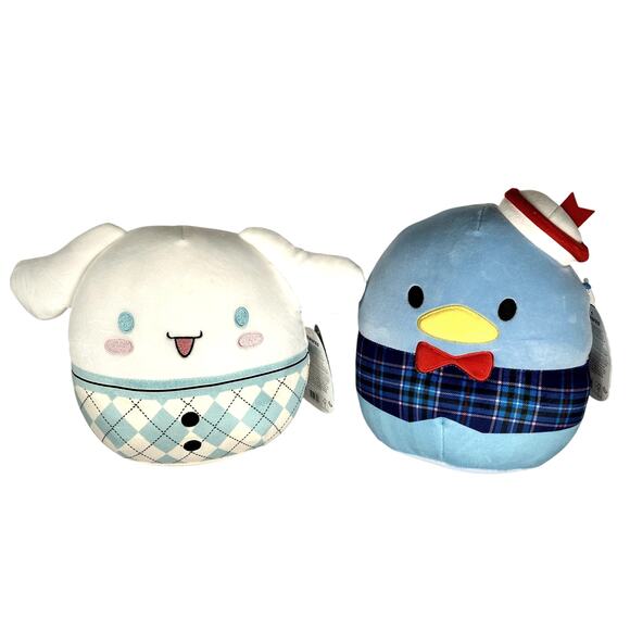Squishmallows Cinnamoroll Argyle Preppy & Tuxedosam Plaid Preppy Outfit NWT - Picture 1 of 10